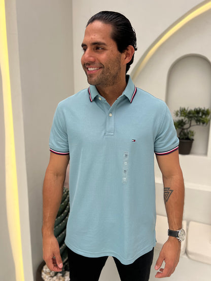 Polo Tommy Hilfiger Hombre Celeste N.C