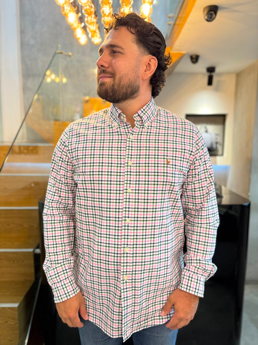 Camisa Polo R.L hombre Oxford Cuadros Caballo Multicolor