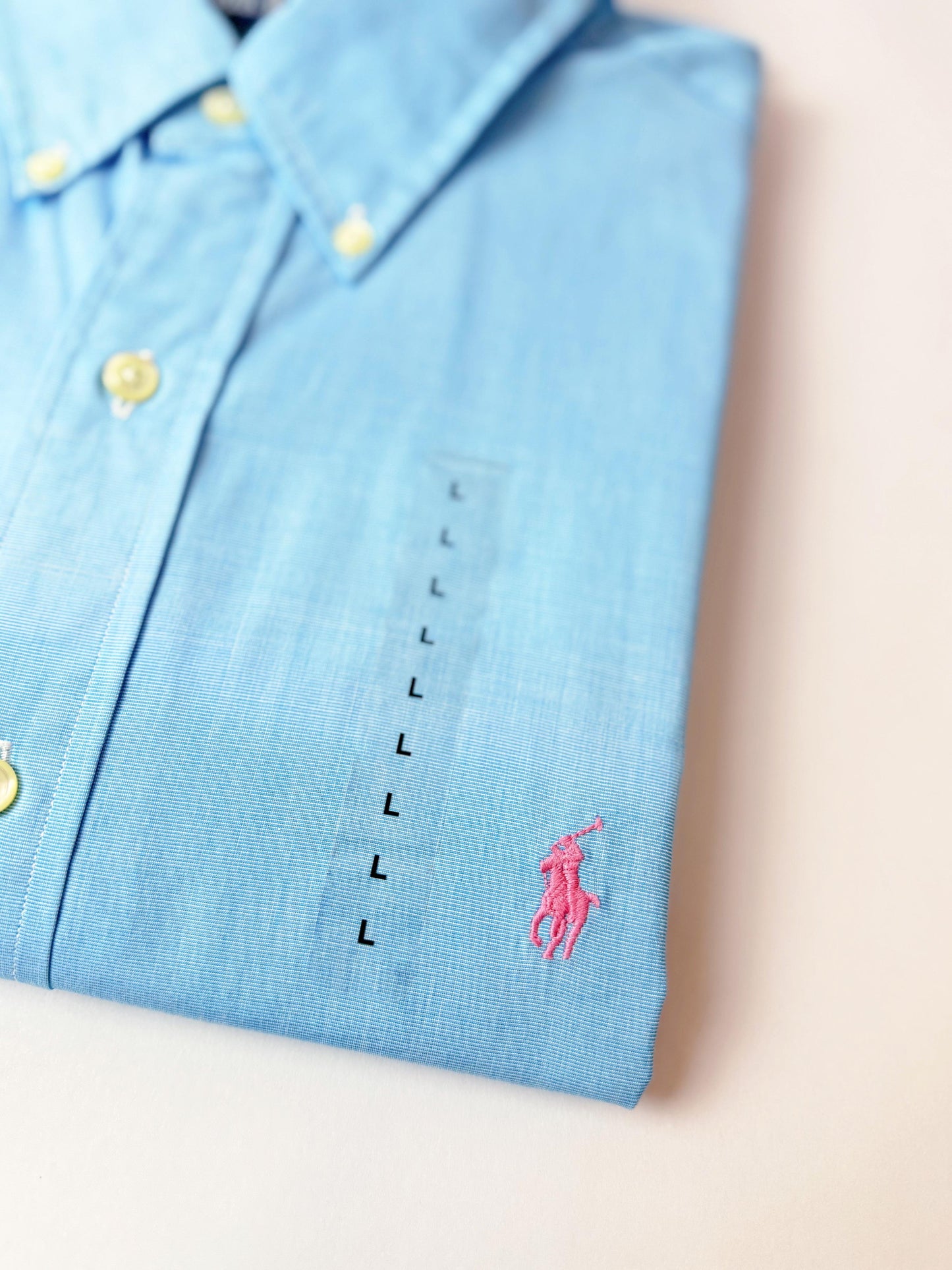 Camisa Polo R.L hombre Celeste Algodón