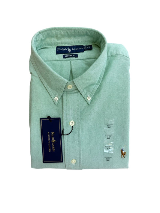 Camisa Polo R.L hombre Oxford Custom Fit Verde