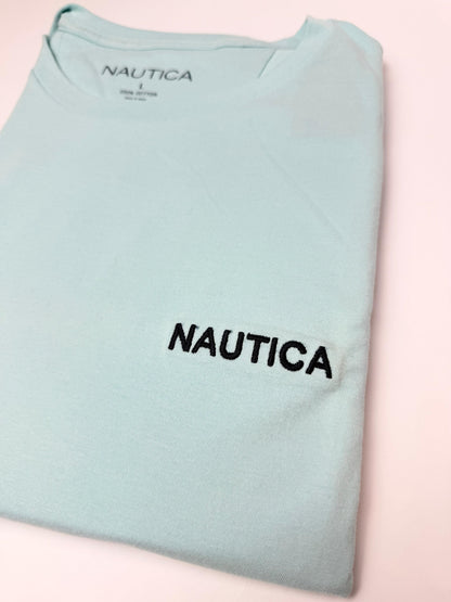Camiseta Náutica hombre Algodón Verde Menta