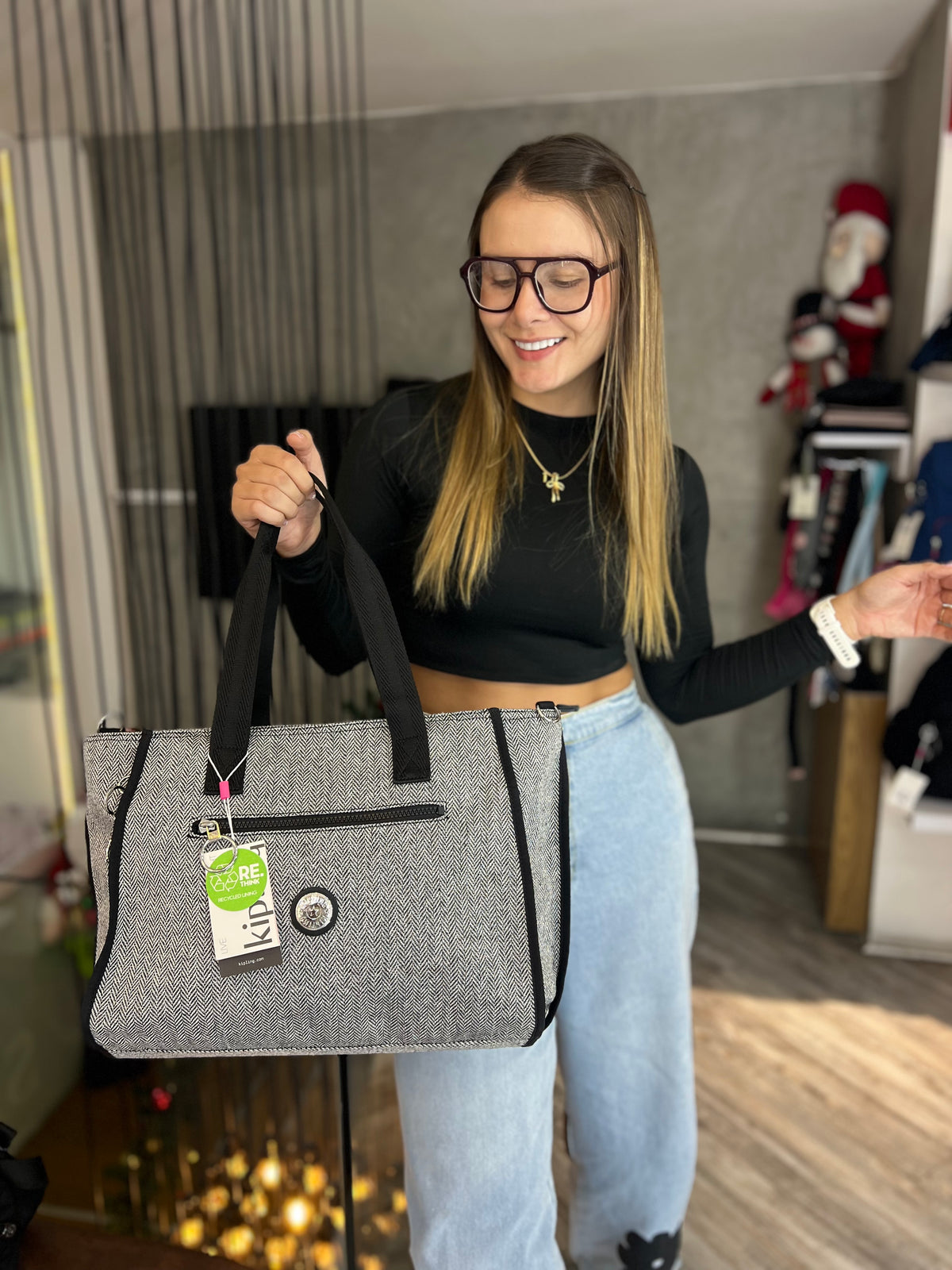 Bolso de Mano Gris