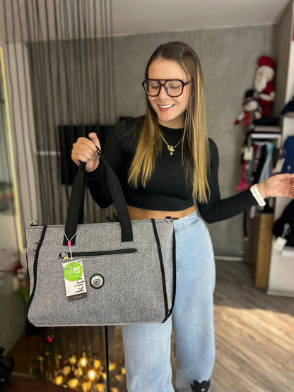 Bolso de Mano Gris