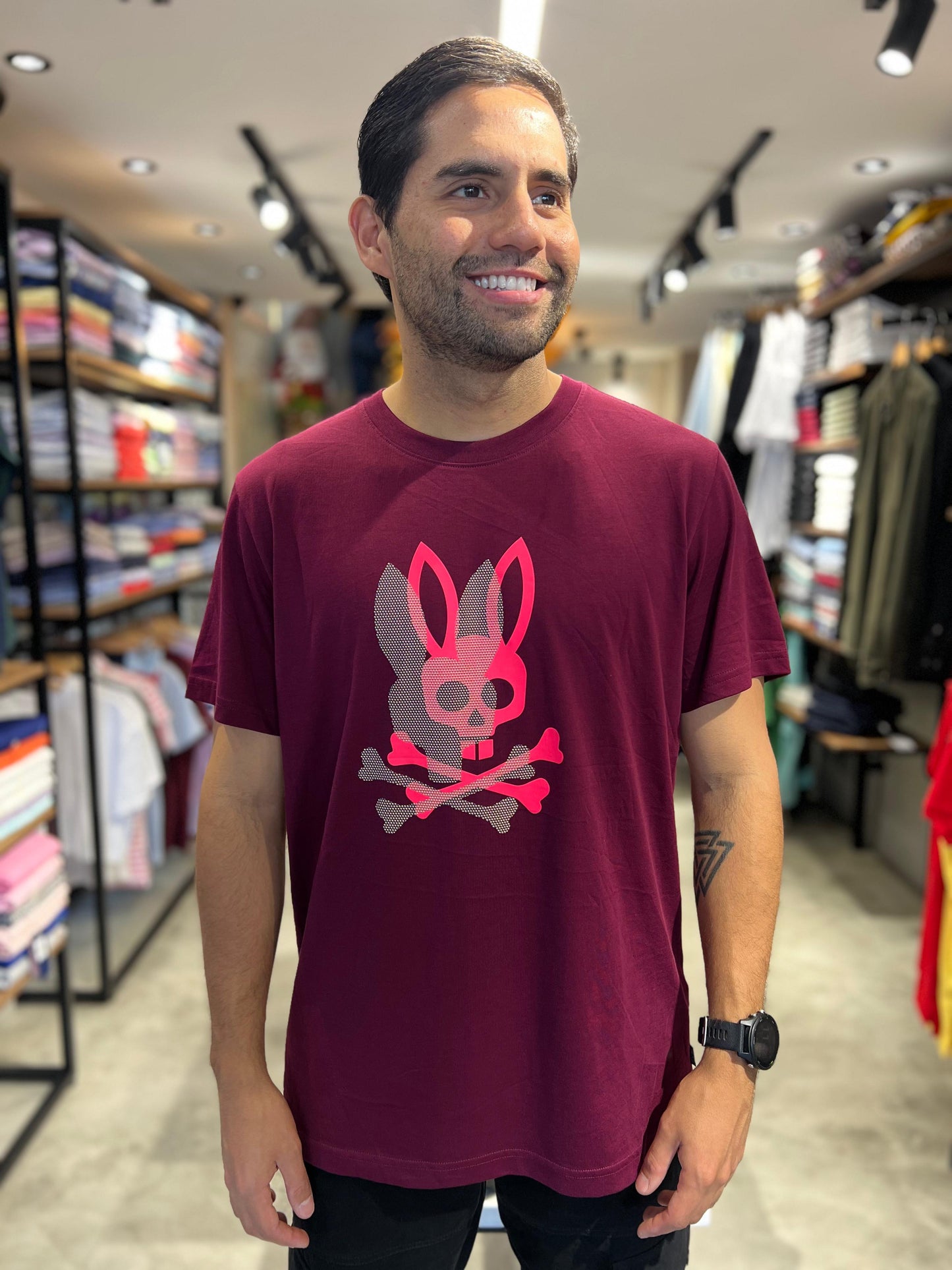 Camiseta Psycho Bunny Vinotinto