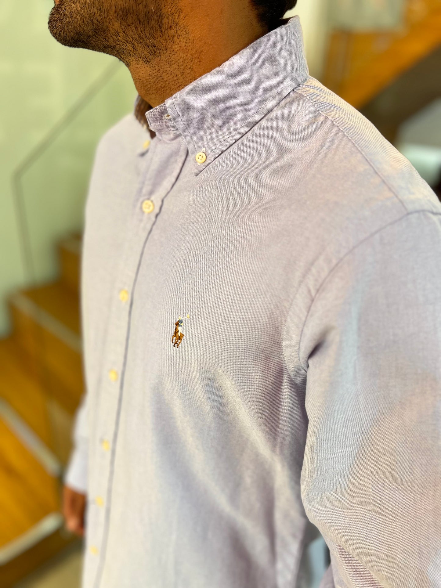Camisa Polo R.L hombre Oxford