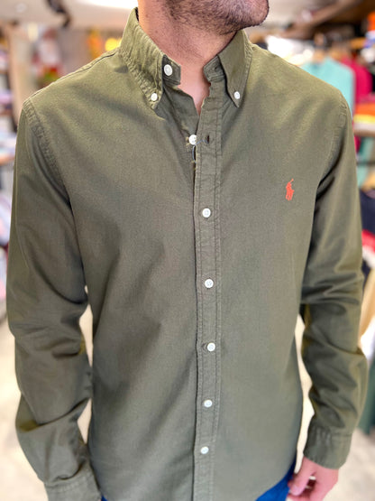 Camisa Polo R.L hombre Verde Militar