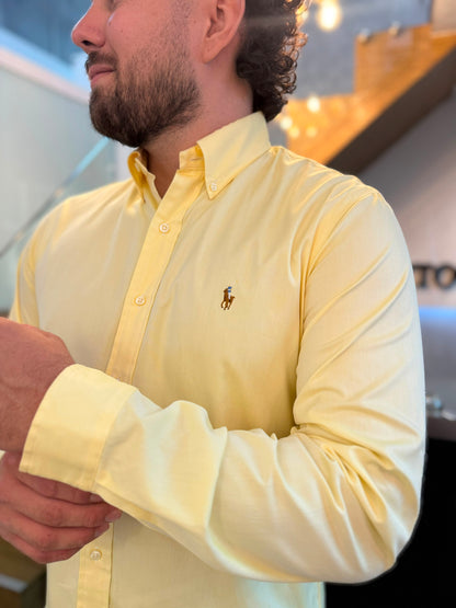 Camisa Polo R.L hombre Algodón Amarilla Caballo Multicolor
