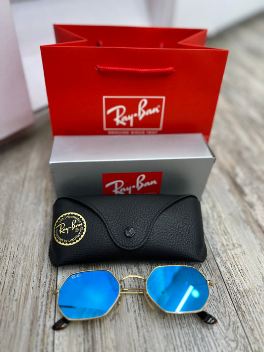 Gafas De Sol Marco Dorado Lente Azul