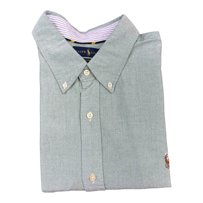 Camisa Polo R.L hombre Oxford Verde Menta Caballo Multicolor