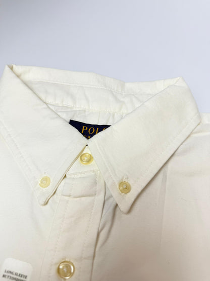 Camisa Polo R.L hombre Popelina Blanca Caballo Multicolor