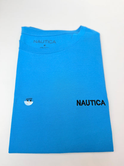 Camiseta Náutica hombre Algodón Celeste