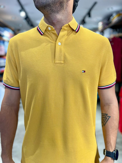 Polo Tommy Hilfiger Hombre Clásico Amarillo