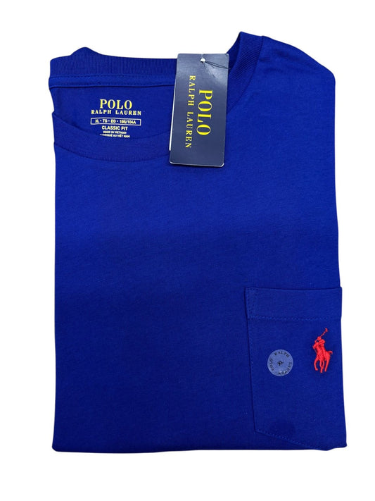 Camiseta Polo R.L hombre Algodón Azul