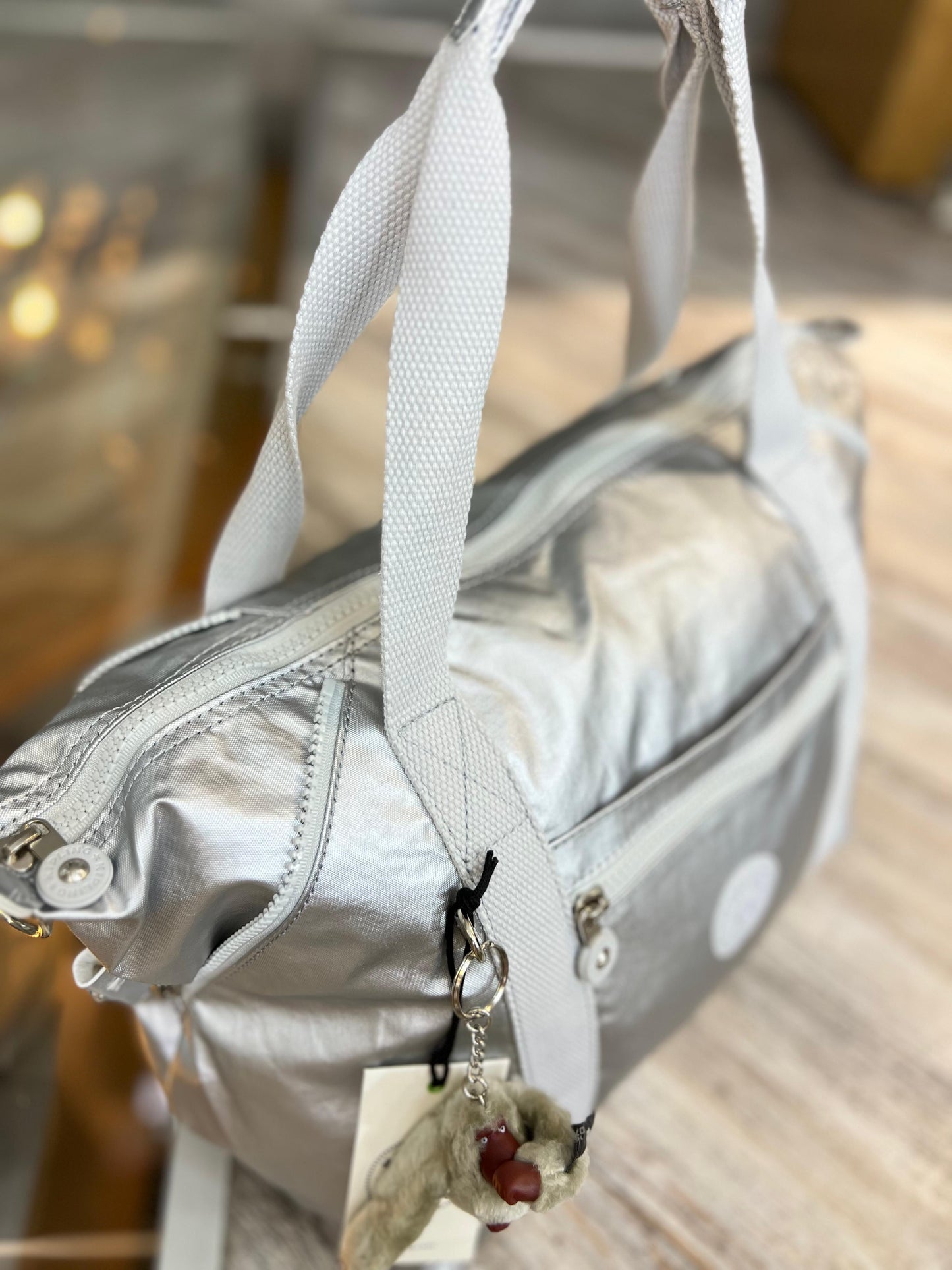 Bolso de Mano Plateado