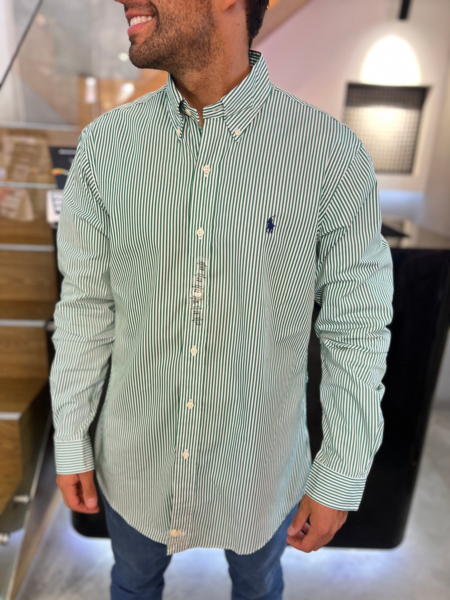 Camisa Polo R.L hombre Algodón Custom Fit