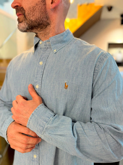 Camisa Polo R.L hombre Algodón Denim  Caballo Multicolor