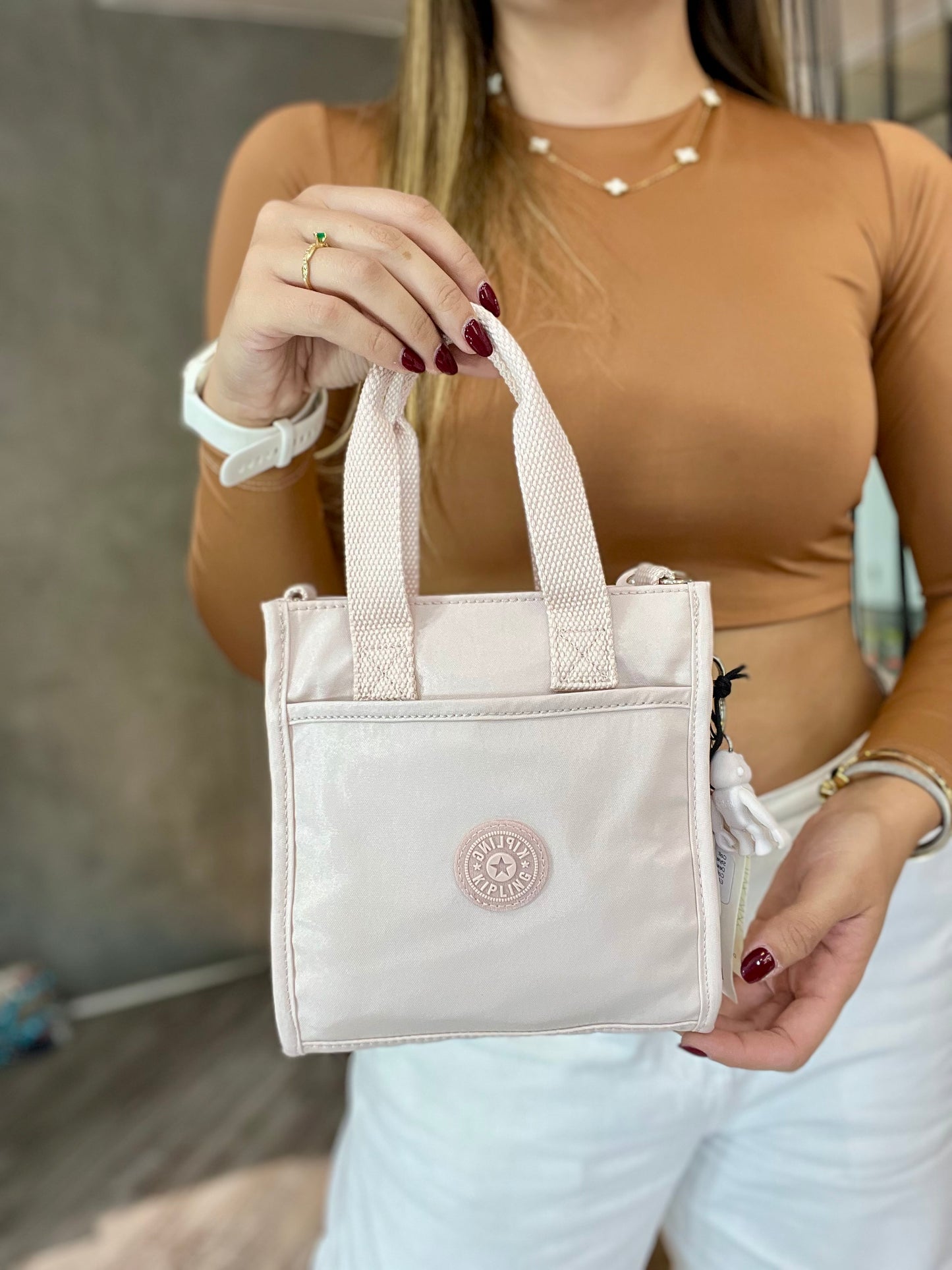 Bolso De Mano Rosa Pastel