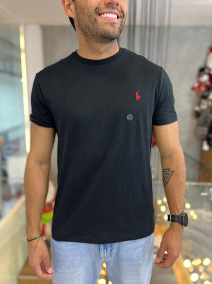 Camiseta Polo R.L hombre Algodón Negra