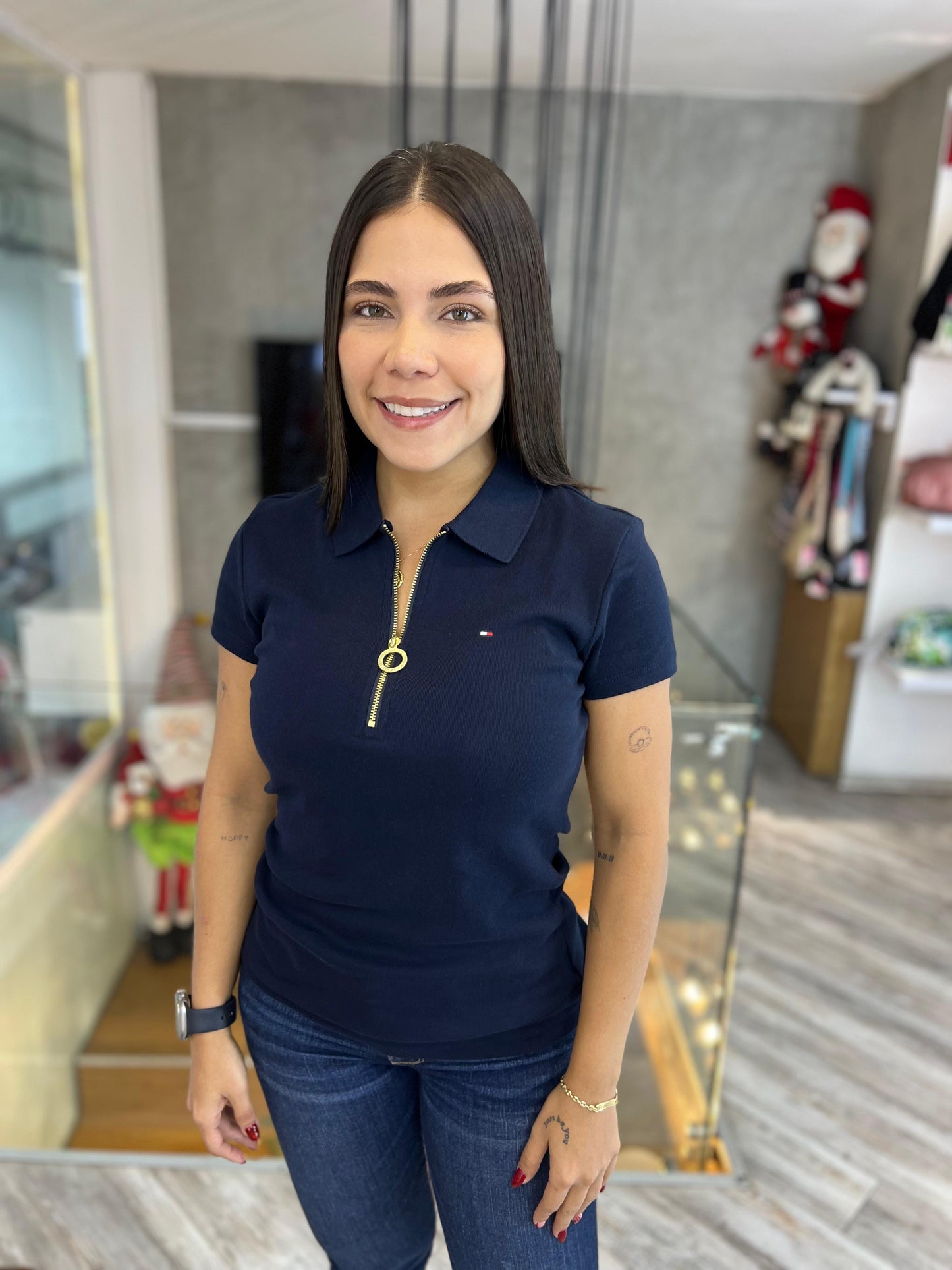 Polo Tommy Hilfiger Mujer Azul