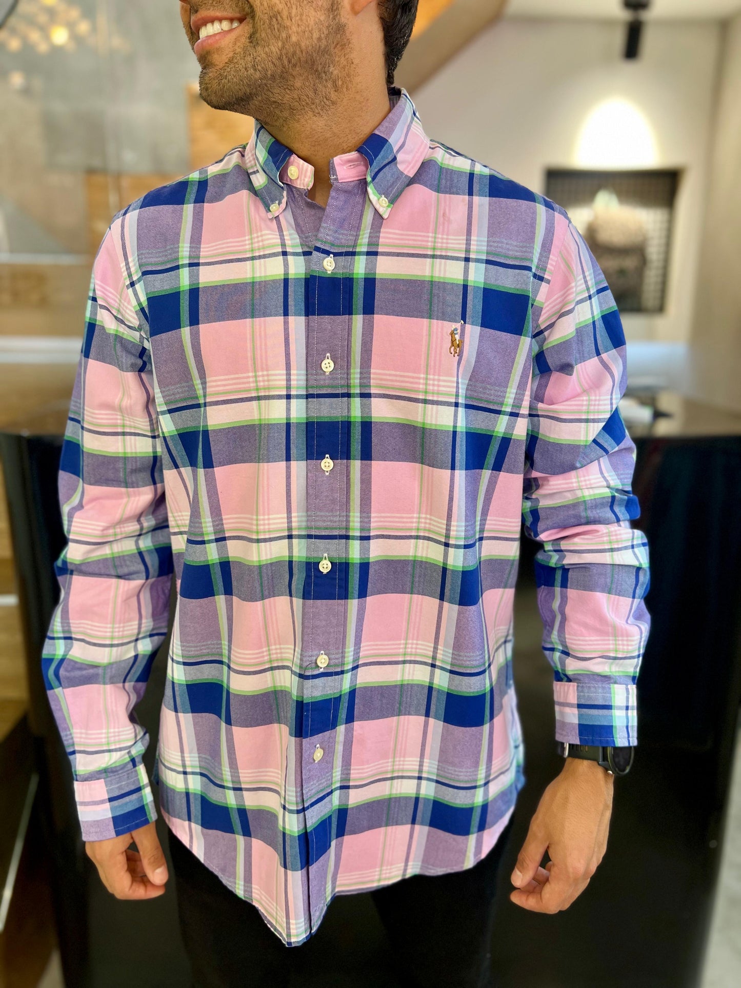Camisa Polo R.L hombre Oxford