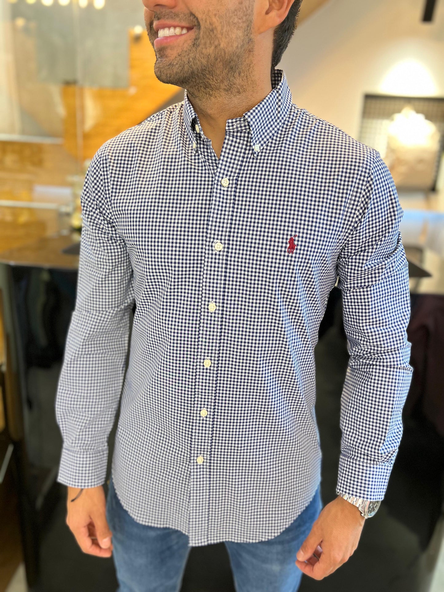 Camisa Polo R.L hombre Algodón Slim Fit