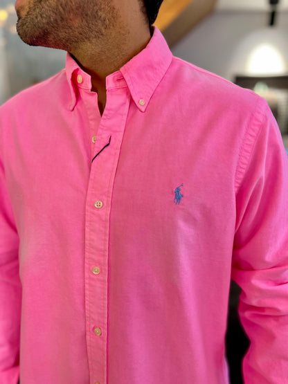 Camisa Polo R.L hombre Oxford * DFCT