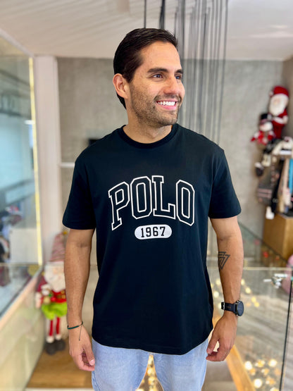 Camiseta Polo R.L hombre Algodón Negra