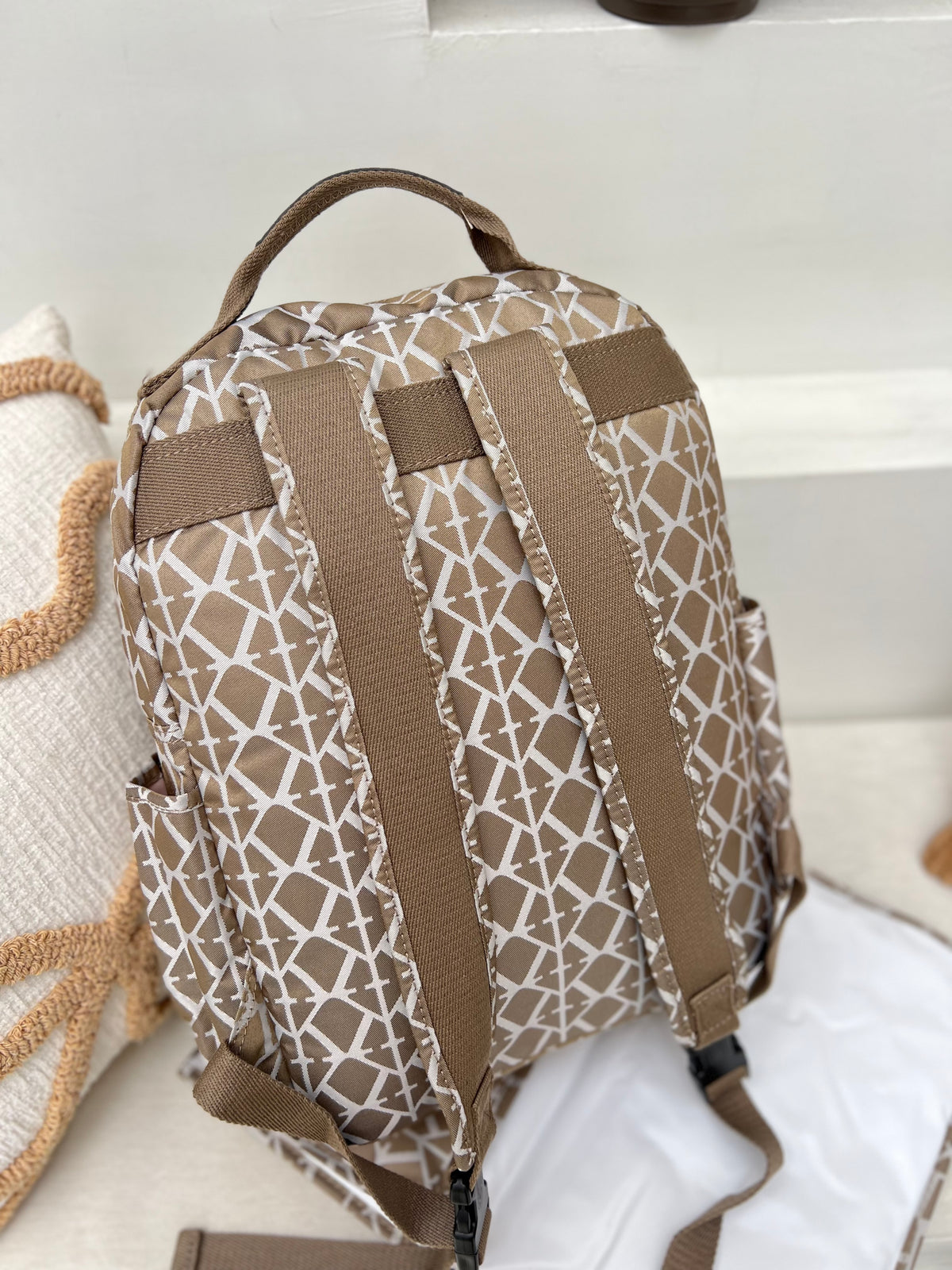 Pañalera Morral Dorada Estampada