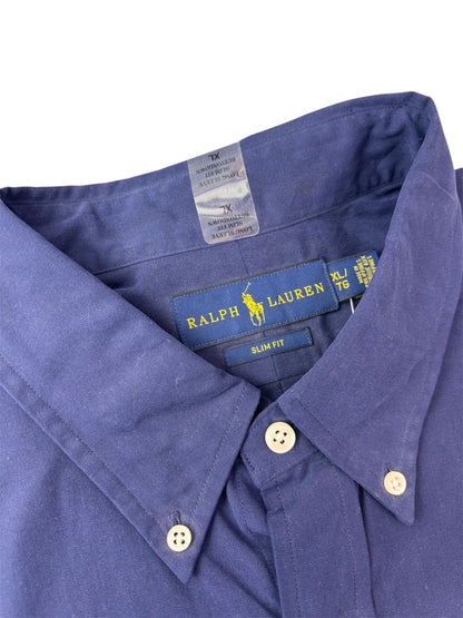 Camisa Polo R.L hombre Oxford Slim Fit Azul