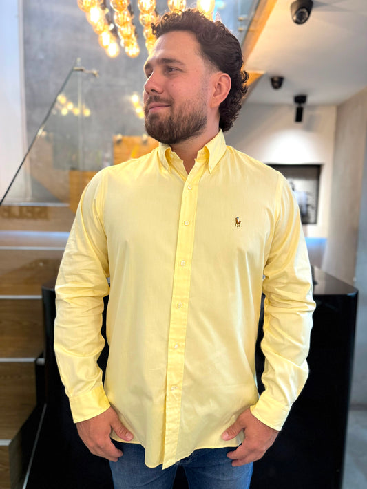 Camisa Polo R.L hombre Algodón Amarilla Caballo Multicolor