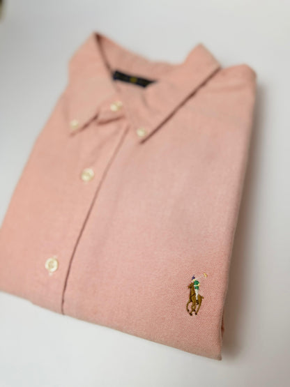 Camisa Polo R.L hombre Oxford  Salmon Caballo Multicolor