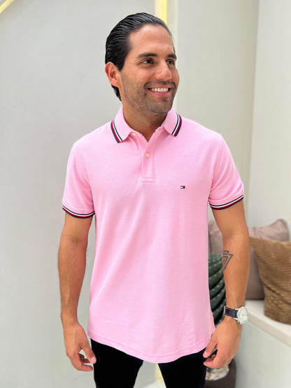 Polo Tommy Hilfiger Hombre Rosado N.C