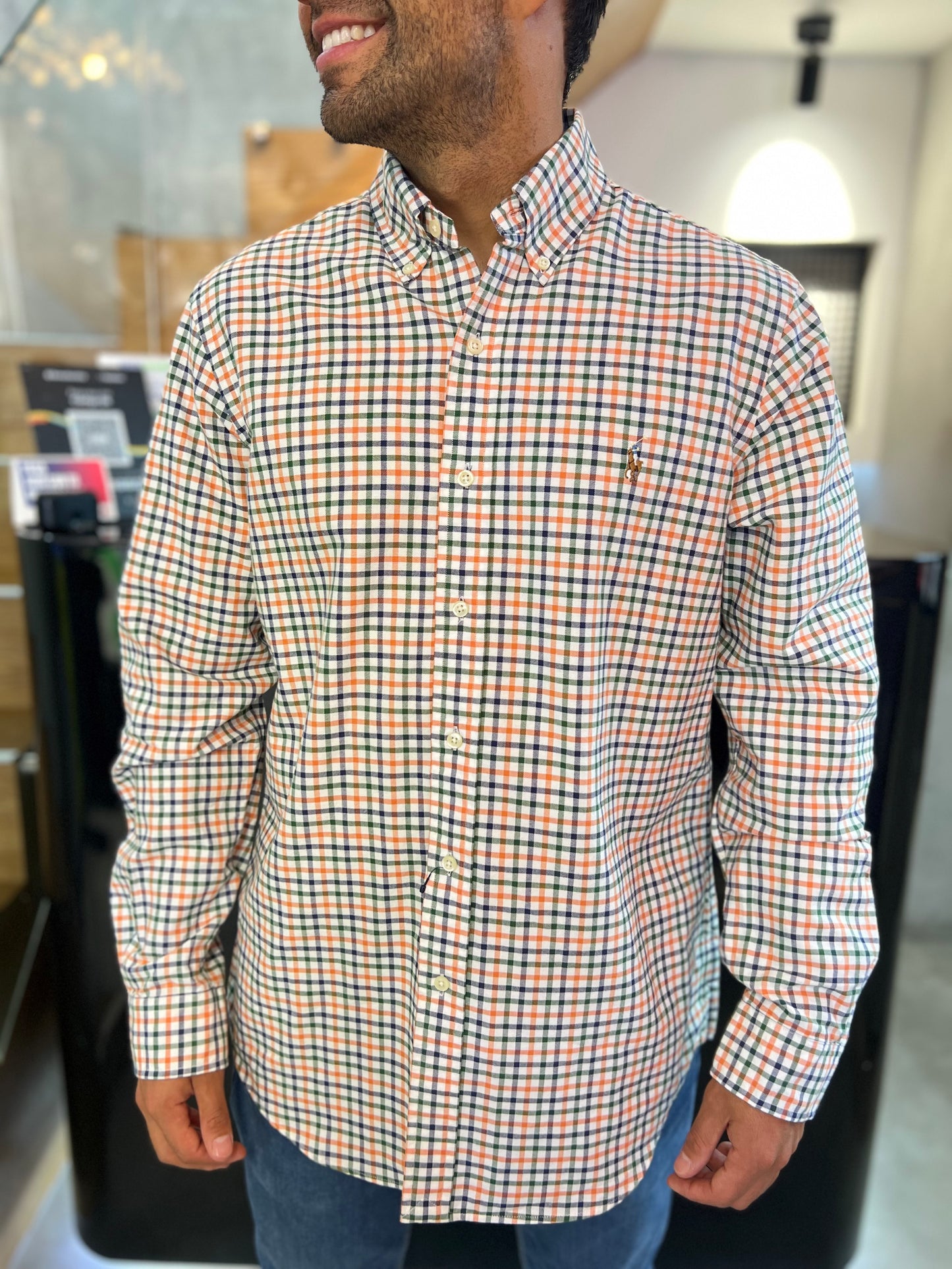 Camisa Polo R.L hombre Oxford