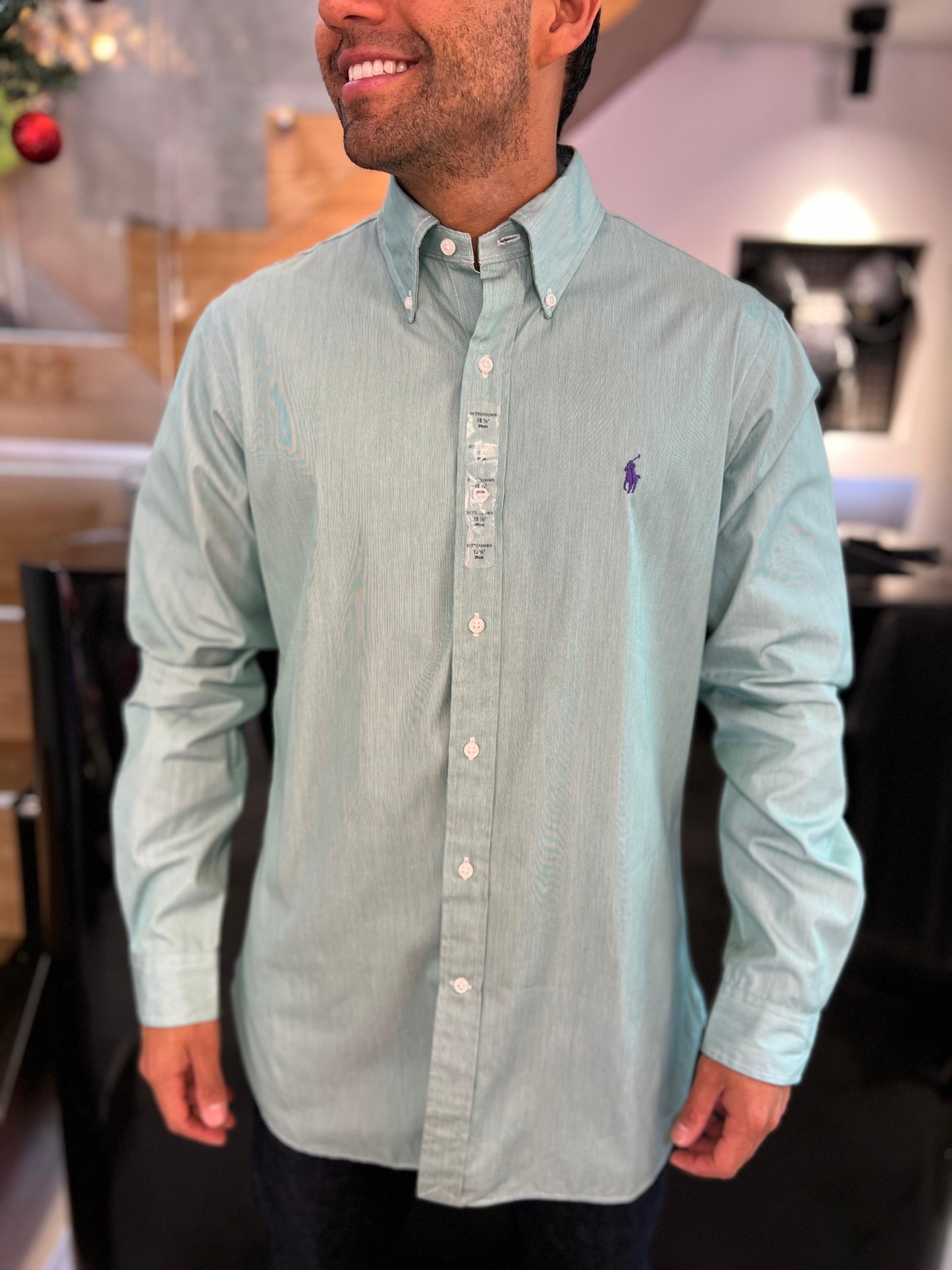 Camisa Polo R.L hombre Algodón Verde