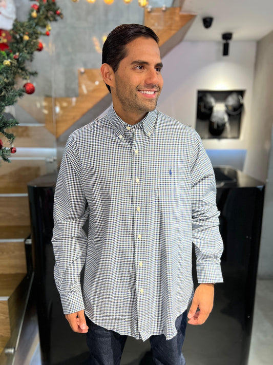 Camisa Polo R.L hombre Algodón Cuadros