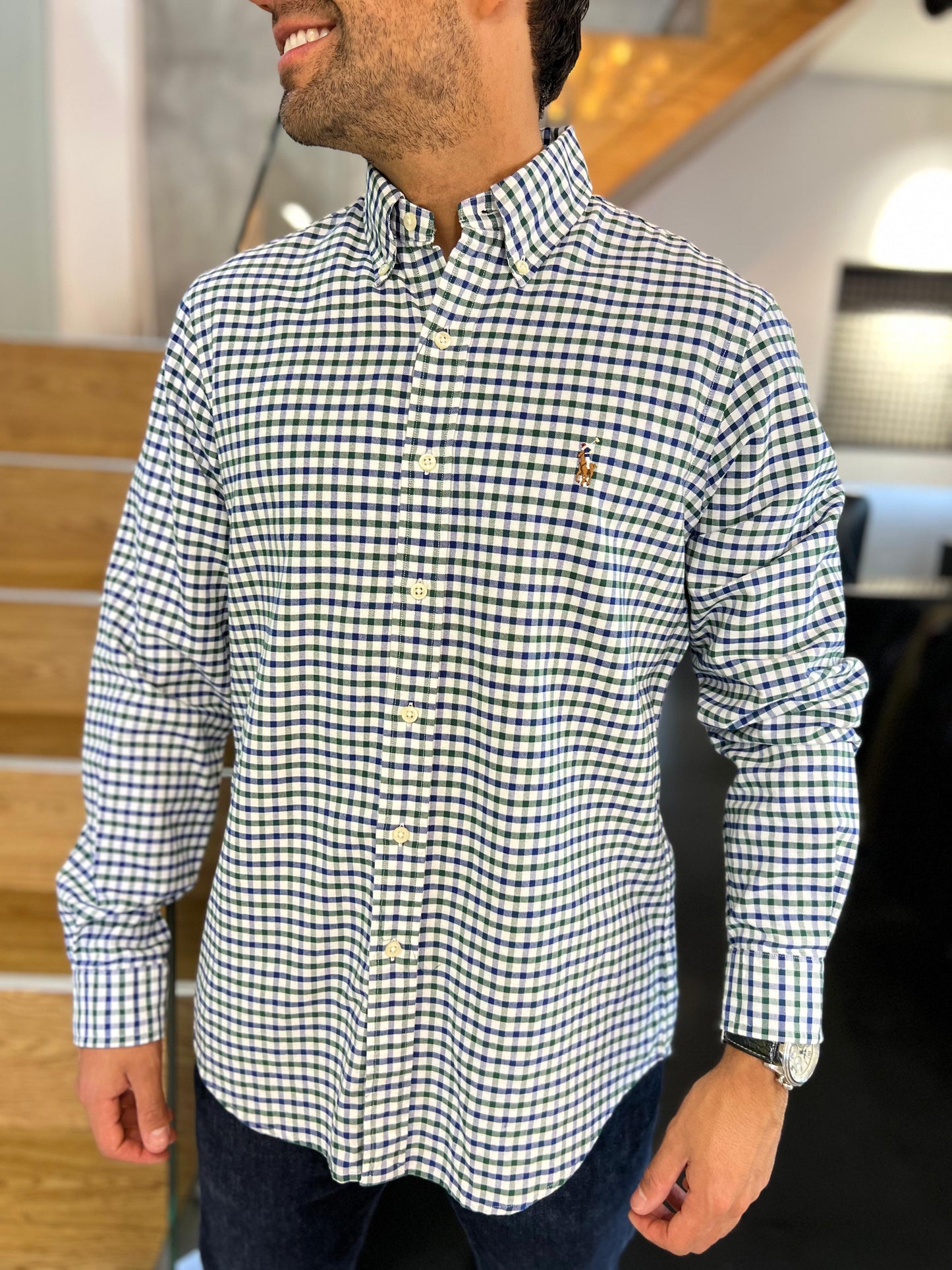 Camisa Polo R.L hombre Oxford