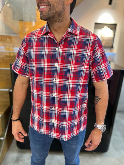 Camisa Polo R.L hombre Algodón Manga Corta