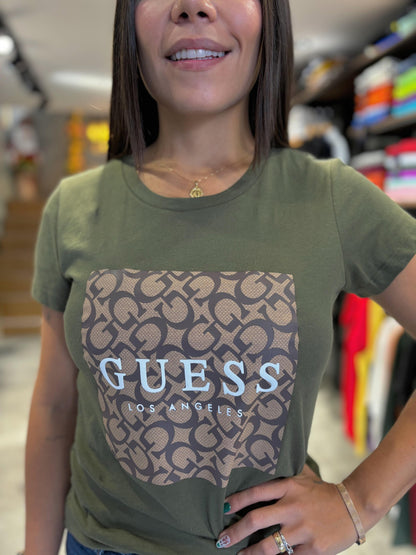 Camiseta Guess Mujer Verde