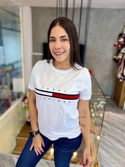Camiseta Tommy Hilfiger Mujer Blanca