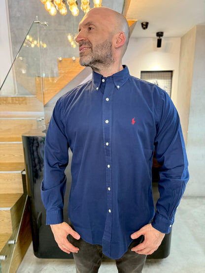 Camisa Polo R.L hombre Algodón Azul Oscuro Caballo Rojo