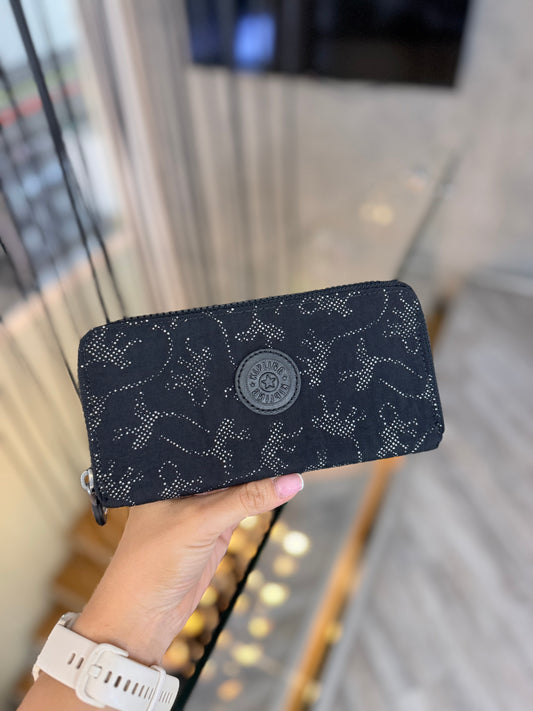 Billetera Negra Estampada