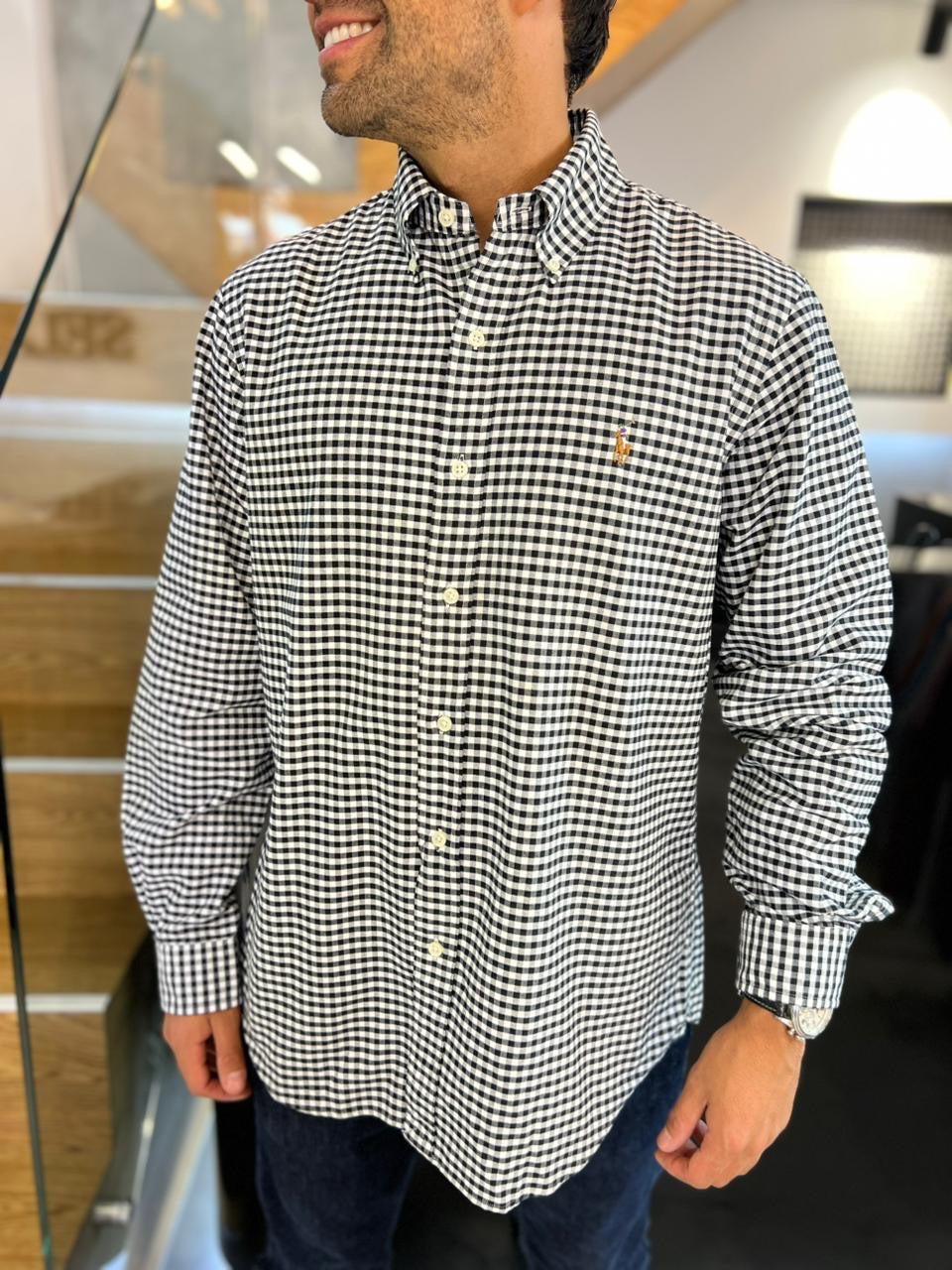 Camisa Polo R.L hombre Oxford