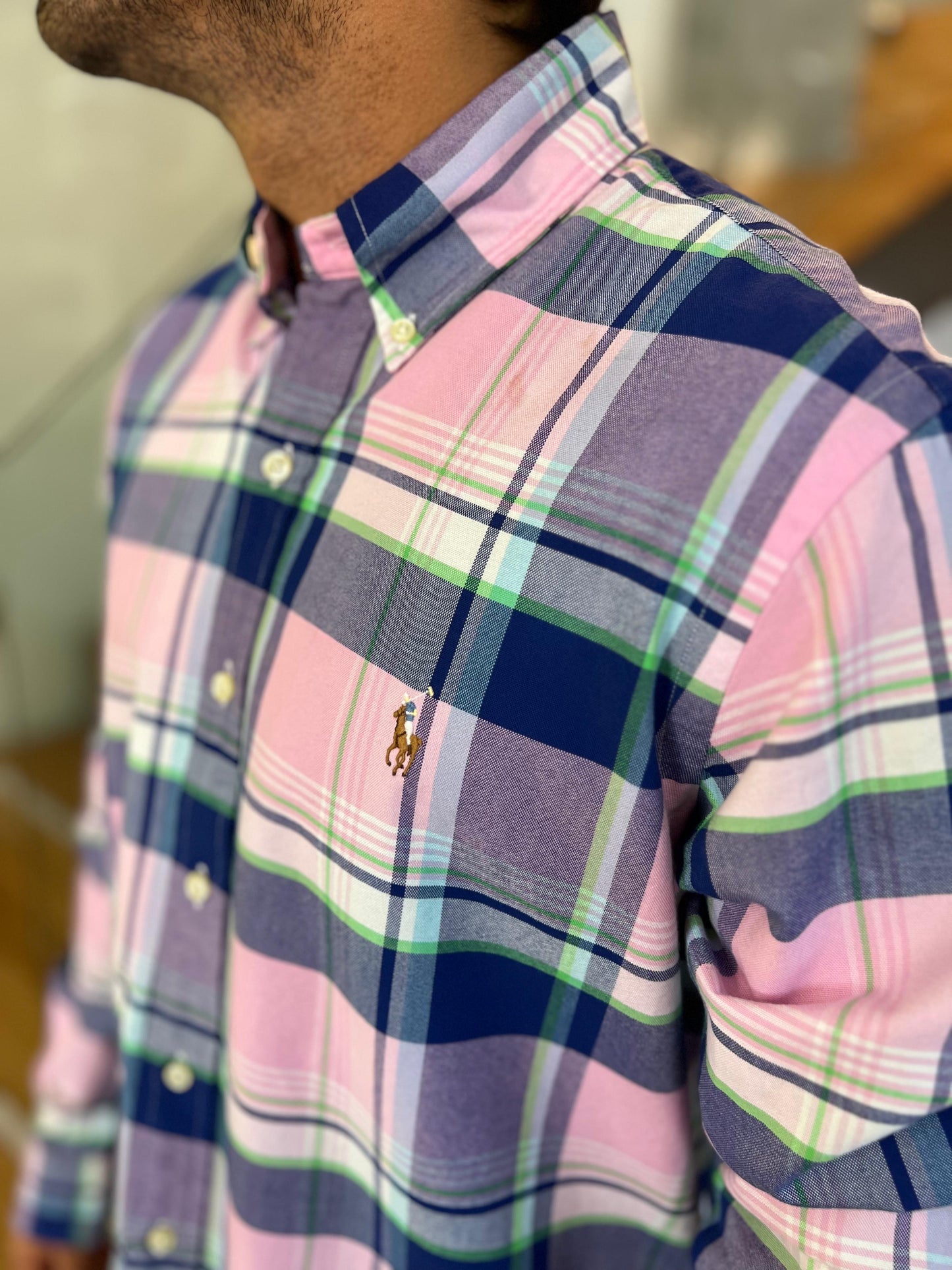Camisa Polo R.L hombre Oxford
