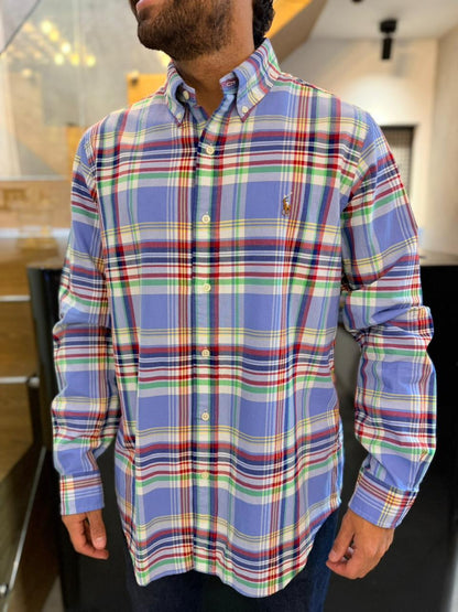 Camisa Polo R.L hombre Oxford Colores Caballo multicolor