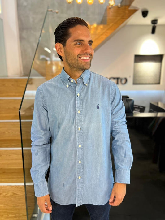 Camisa Polo R.L hombre Algodón Custom Fit