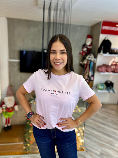 Camiseta Tommy Hilfiger Mujer Rosada