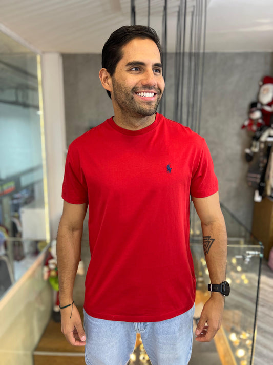 Camiseta Polo R.L hombre Algodón Roja