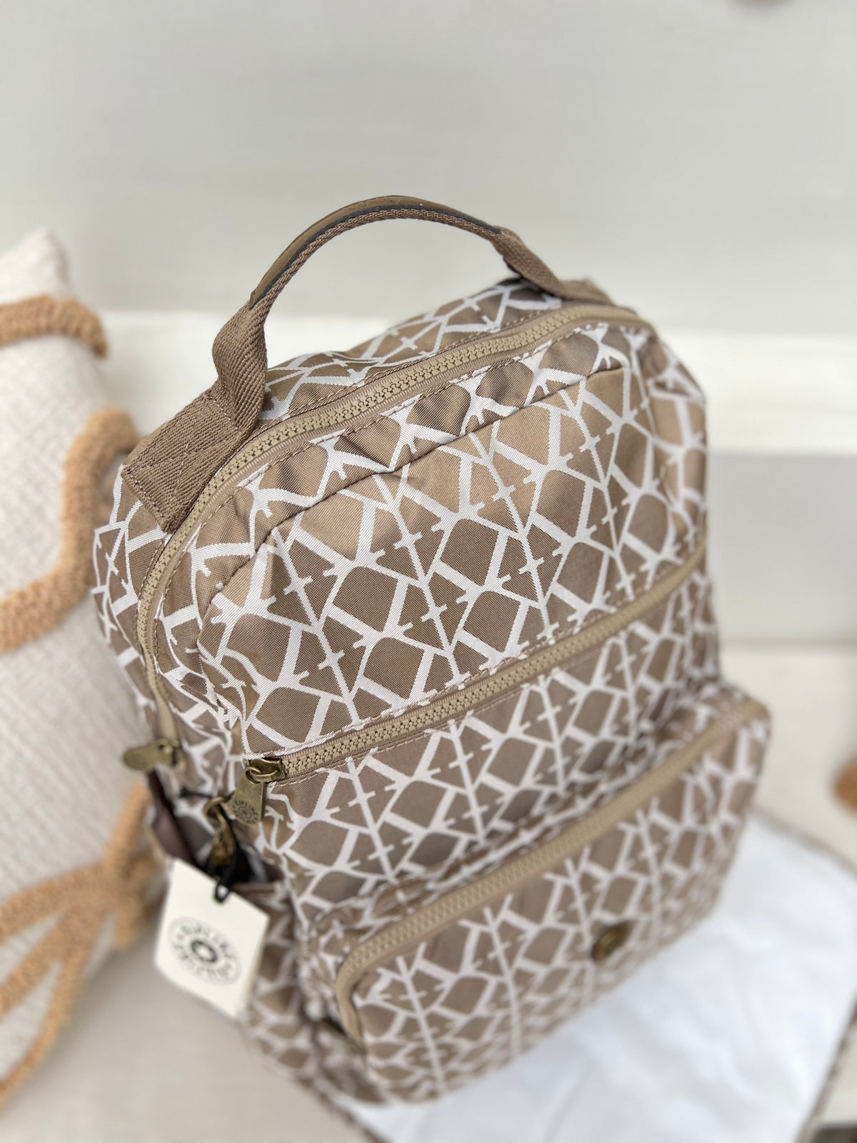 Pañalera Morral Dorada Estampada