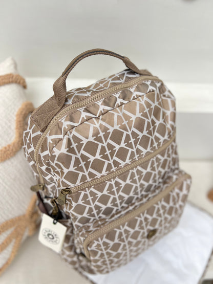Pañalera Morral Dorada Estampada
