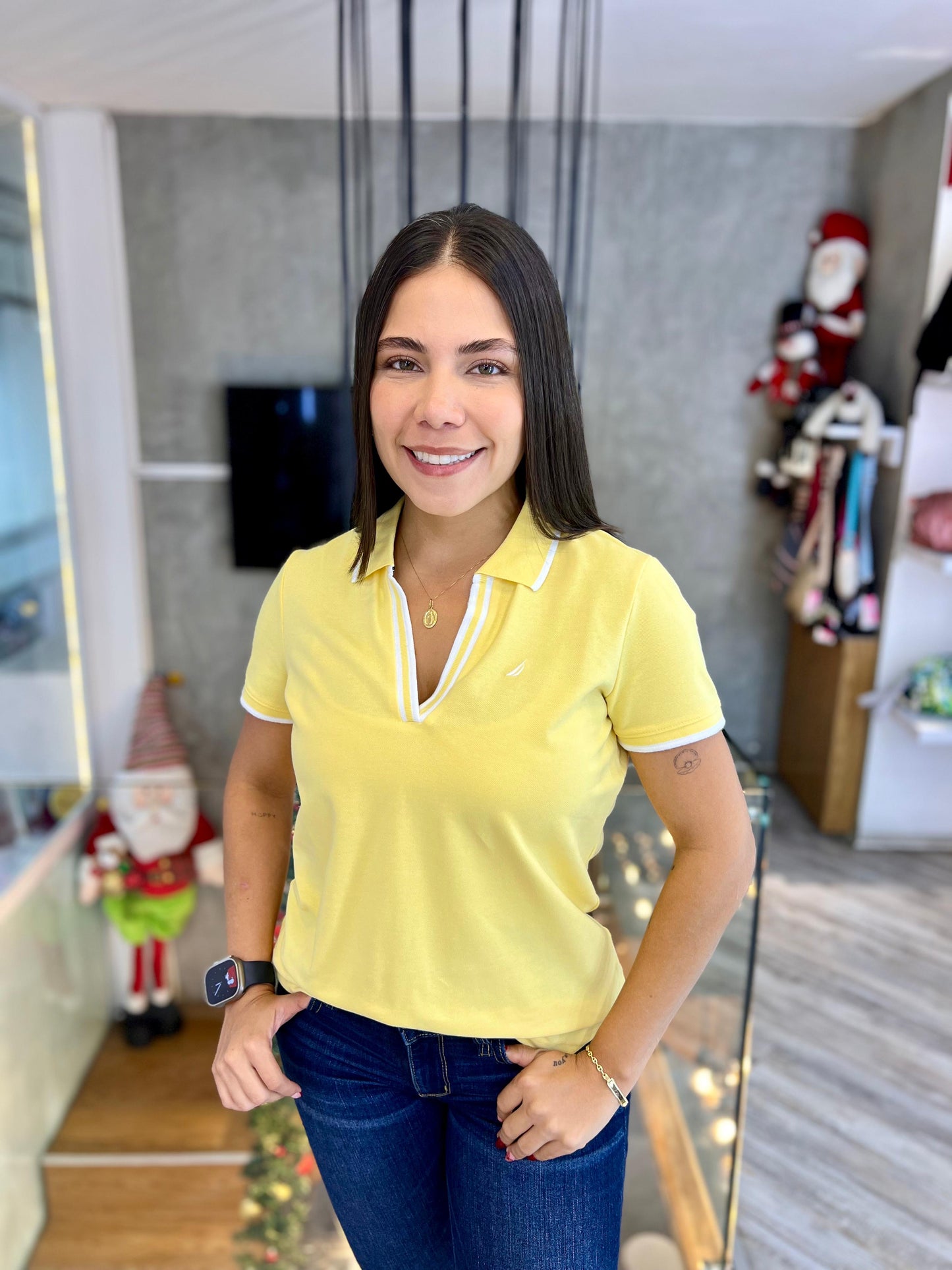 Polo Náutica Mujer Amarillo
